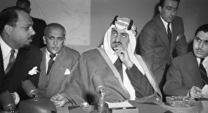 Delegation Prints: Prince Faisal at Press Conference