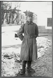 Gustav Adolf Prints: Prince Gustav Adolf Posing with Rifle
