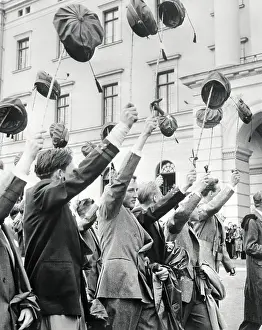 Oslo Prints: Prince Harald Cheering with Fellow Students
