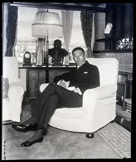 Tokyo Prints: Prince Konoye Seated In An Office