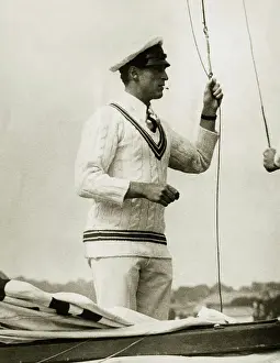 Olav V Prints: Prince Olaf in YachtingAttire