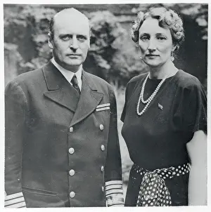 Prince Olav Posing with Princess Martha