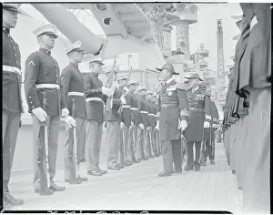Admiral Prints: Prince Olav Visiting the Fleet