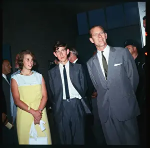 Charles Prints: Prince Phillip Standing with Children
