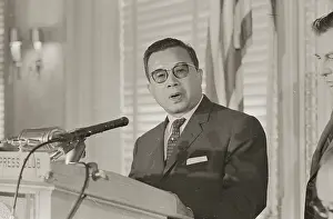 Laos Prints: Prince Phouma Giving Speech