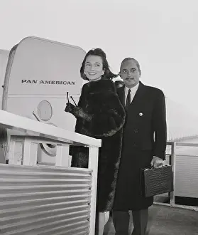 Prince and Princess Radziwill Waiting to Board Airplane