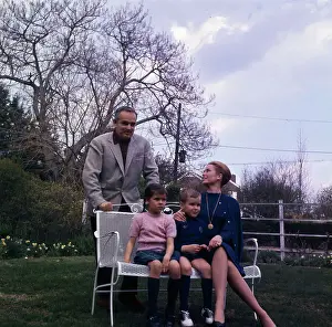 Caroline Prints: Prince Rainier and Family in Park
