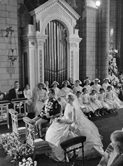 Monaco Prints: Prince Rainier and Grace Kelly at Altar