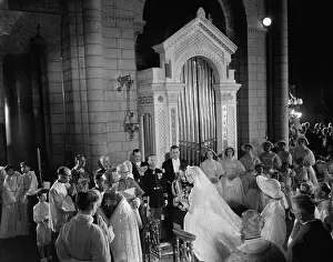Monaco Prints: Prince Rainier and Grace Kelly Exchanging Wedding Rings