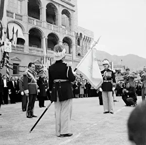 Monaco Prints: Prince Rainier III at Installation Ceremony