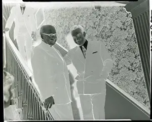 Prince Rainier III with Very Reverend Canon Tucker