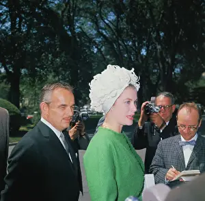 Prince Rainier and Princess Grace Outside White House