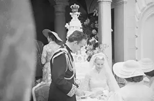 Prince Rainier Serving His Bride