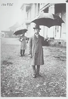 Prince of Regent of Japan Under Umbrella