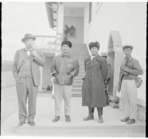 Laos Prints: Prince Souvanna Phouma and Military Affiliates Posing on Villa Site