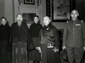 Official Prints: Prince Teh With Others;Uniform And Trad