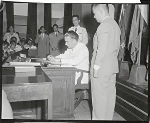 Prince Wan Waithayakon Signing a Treaty