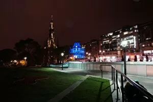 Images Dated 27th October 2016: Princes street at night, Long Exposure, Edinburgh, United Kingdom