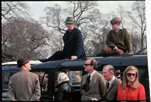 Badminton Prints: Princess Anne and Prince Andrew Sitting atop Truck