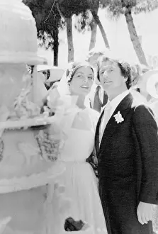 Caroline Prints: Princess Caroline and Philippe Junot Smiling
