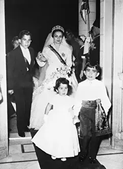 Hussein Prints: Princess Dina and King Hussein Holding Hands