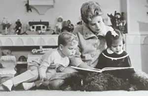 Monacan Prints: Princess Grace of Monaco Reading to Her Children