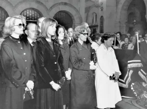 Caroline Prints: Princess Grace and Princess Caroline Attending Funeral Services