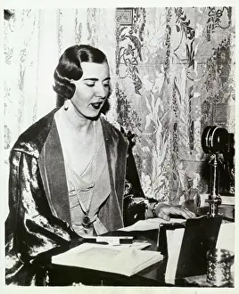Princess Ingrid Making Radio Broadcast