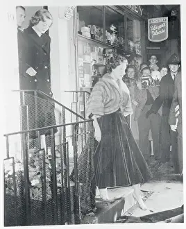 Princess Margaret Leaving a House
