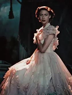Margaret Prints: Princess Margaret Rose Wearing White Dress