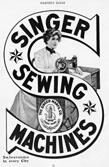 Sewing Machine Prints: Print Ad For Singer Sewing Machines