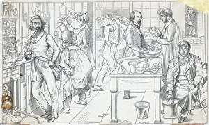 Chemistry Prints: Print of Baron Justus von Liebig's Chemistry Laboratory