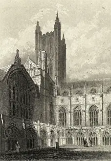 Print of Canterbury Cathedral
