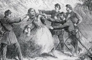 Land Battle Prints: Print of the Capture of Jefferson Davis
