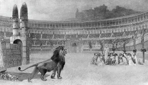 Religious Discrimination Prints: Print of Christian Martyrs in Circus Maximus