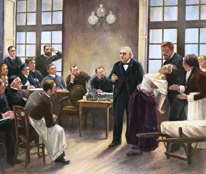 Neurology Prints: Print After A Clinical Lesson at the Salpetreire by Pierre Andre Brouillet