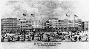 Rolling Prints: Print Depicting Courtlandt St. New-York