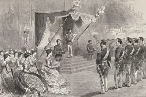 Constitution Prints: Print Depicting Emperor Mutsuhito Promulgating the New Constitution