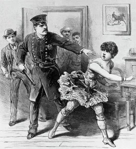 Sexual Prints: Print Depicting a Policeman Arresting a Prostitute