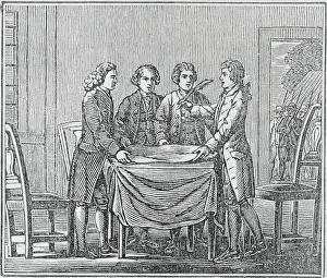 Print of European Kings Meeting Together