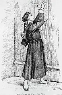 Habit Prints: Print of Luther Posting His Ninety-Five Theses
