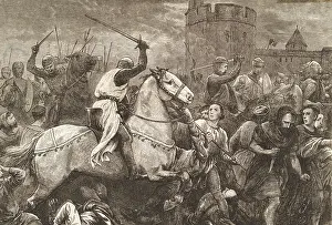Crusader Prints: Print of the Papal Crusade Against the Waldenses
