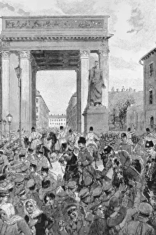 University Prints: Print of Students Demonstrating in St. Petersburg
