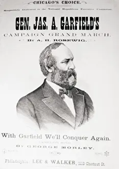 Printed Poster for Presidential Campaign Events for James Garfield