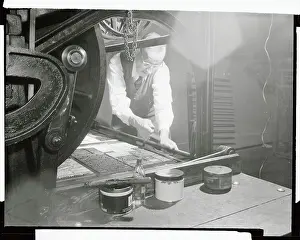 Printer Working on Typeset Machinery