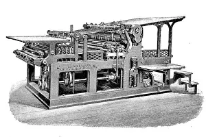 Factories Prints: Printing technique, two-tour press for factory printing