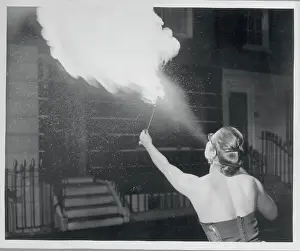 Chelsea Prints: Priscilla Birt Rehearsing Her Fire Breathing Performance