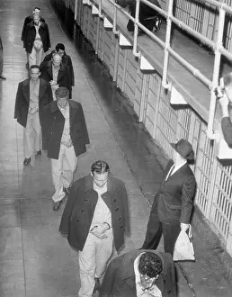 Prison Inmates Exiting Alcatraz Penitentiary