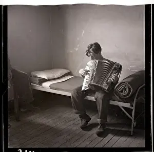 Accordion Prints: Prisoner Playing The Accordion