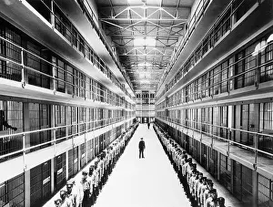 Jail Prints: Prisoners Lined Up In Front Of Cells